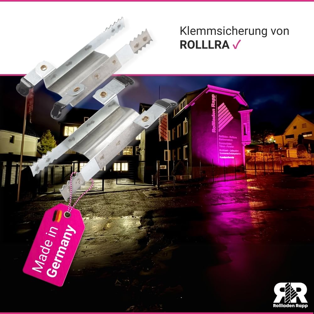 Effektive Rollladen Klemmsicherung - für Rollladen Einbruchsicherung - Kein Bohren, einfach einstecken - Einbruchschutz - 10 Stück im Set [5x685330]