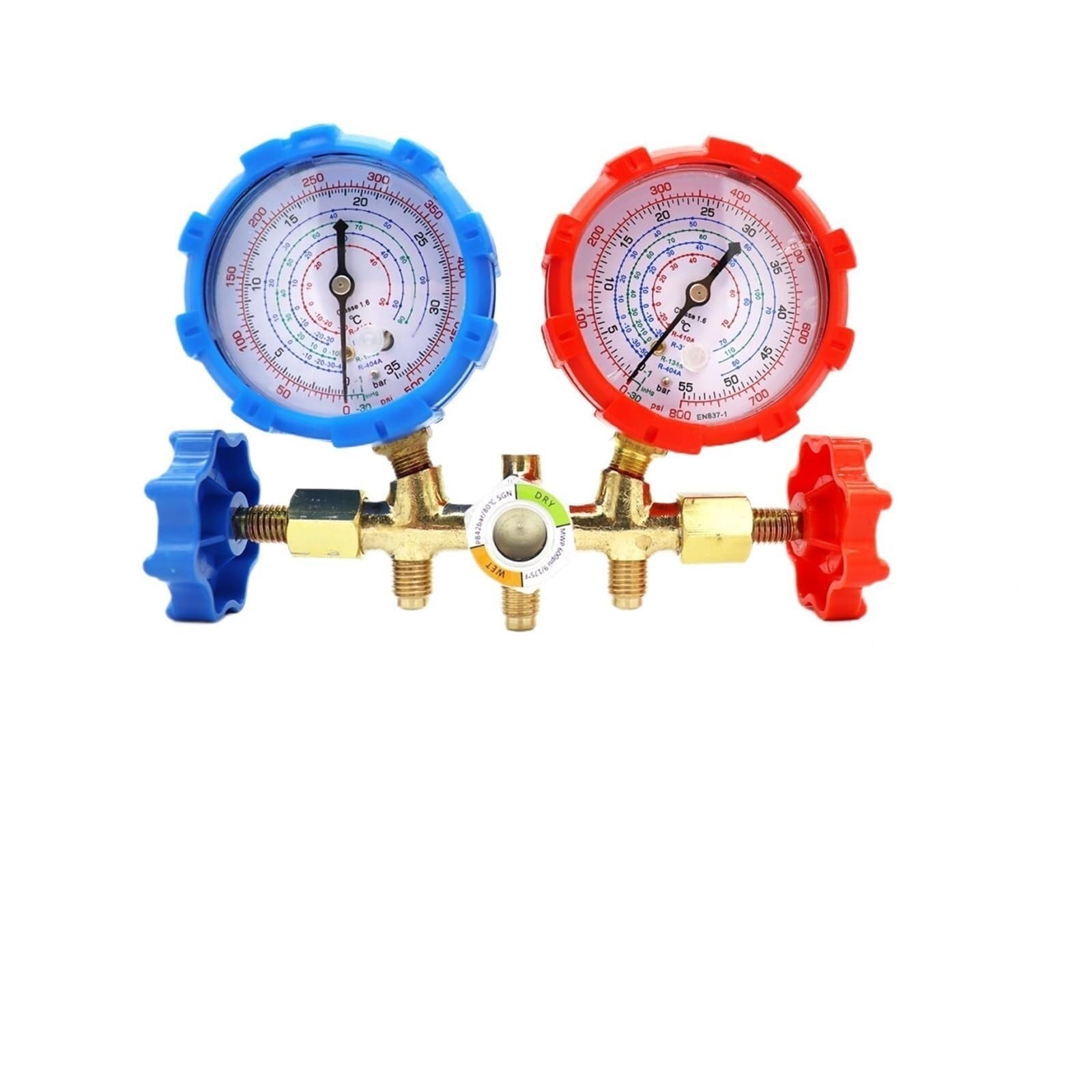 Manometro Pressione Acqua Strumenti for auto Aria Condizionata Refrigeranti Manometro Tubo R22 R-410A R-134a R-404A Strumento di Pressione del Refrigerante con Gancio for Flessibile