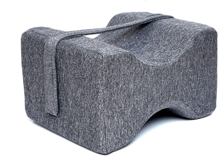 Leg Elevation Pillow, Orthopedic Knee Support Cushion, Memory Foam Leg Rest for Swelling Relief, Back Pain, Post Surgery, Circulation Support, Grey