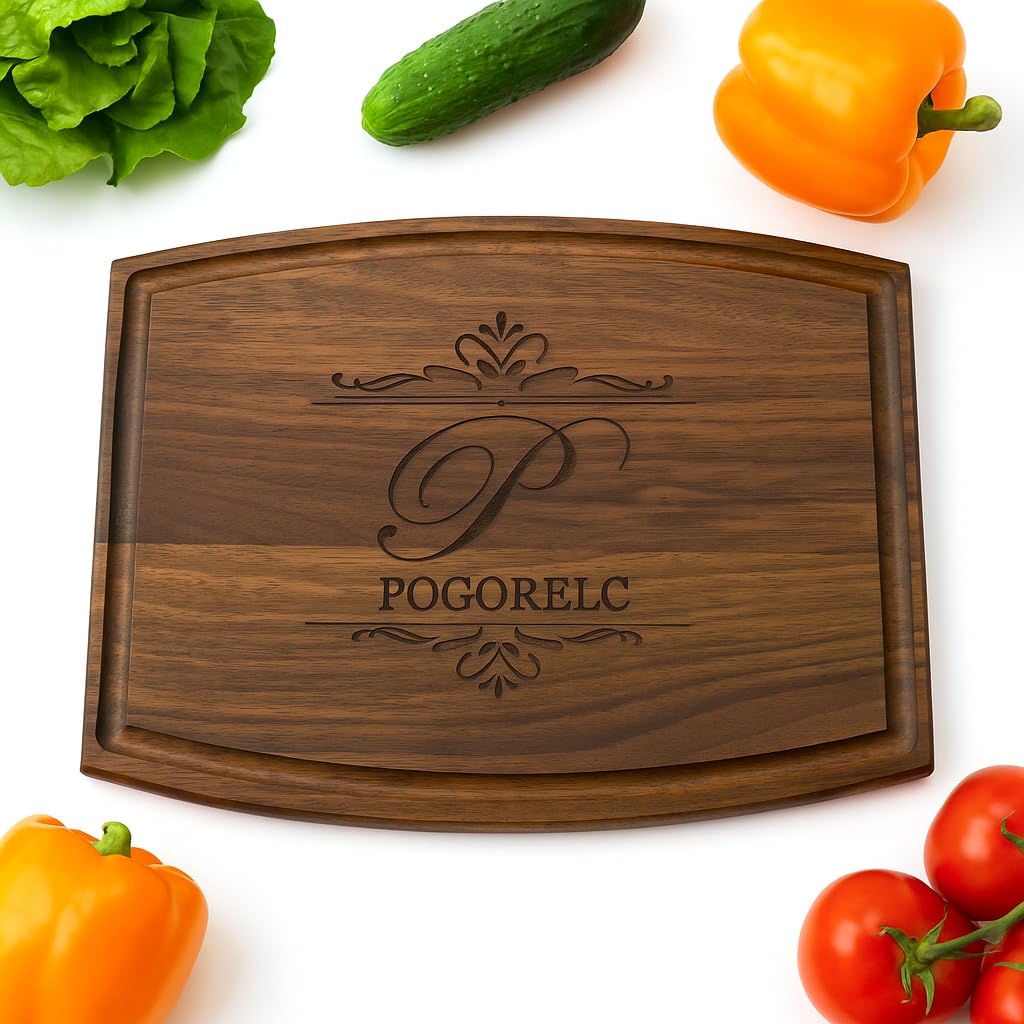 Personalized Wood Cutting Board - Walnut - Maple - 20 Designs