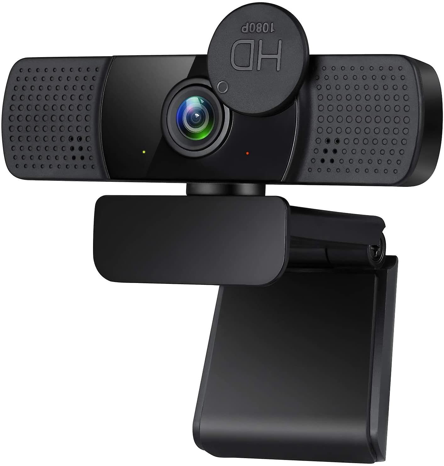 2K HD Webcam for PC with Noise Reduction Microphone, Privacy Shutter, 360° Rotation, Plug & Play USB Web Camera, Wide-Angle Lens, Ideal for Zoom, Skype Compatible with macOS & Windows