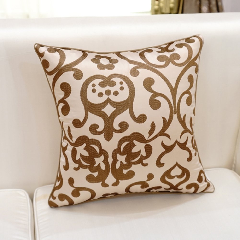 Coussin de canapé brodé européen pour soulager le dos oreiller lit 60x60