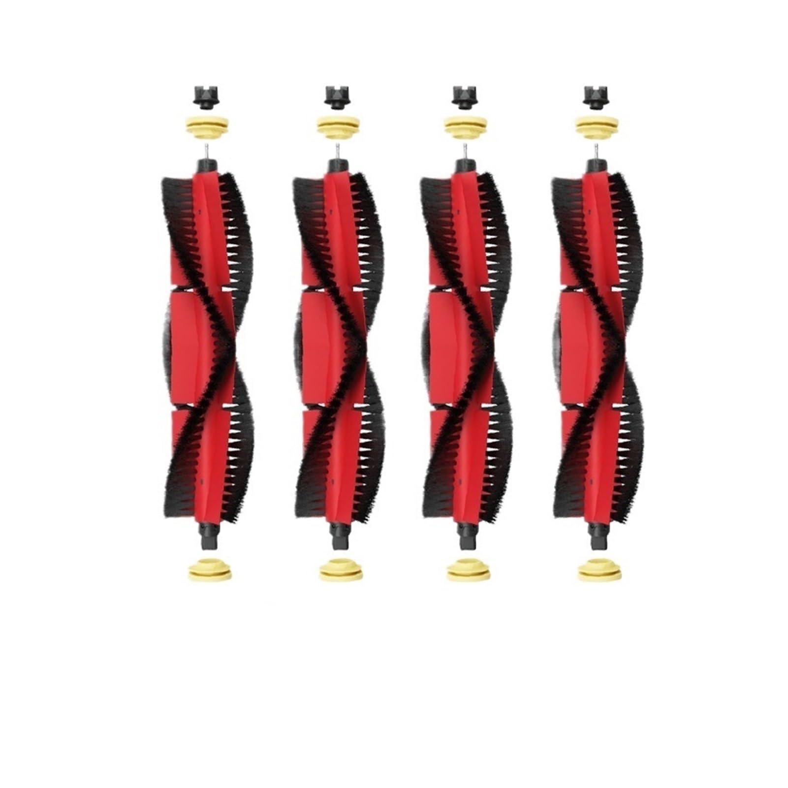 Dirlux Compatible for Xiaomi Roborock Vacuum, 4-Pack Detachable Roller Brush Set for S5 Max S6 S50 S51 Models
