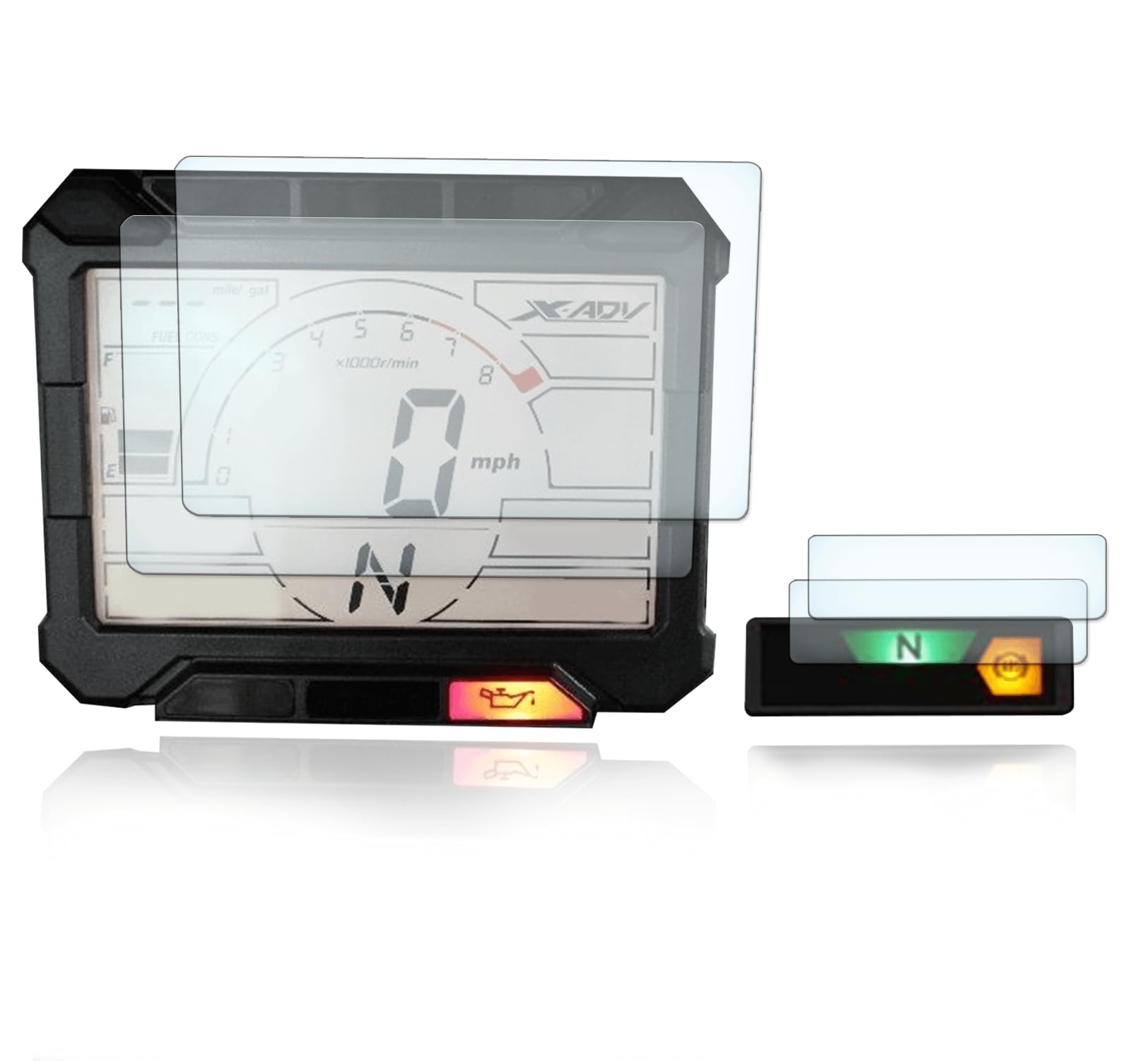 Pellicola Protettiva Per Tachimetro Moto Screenies – Adatta A Sym ADX 30, 2 Pezzi Trasparenti