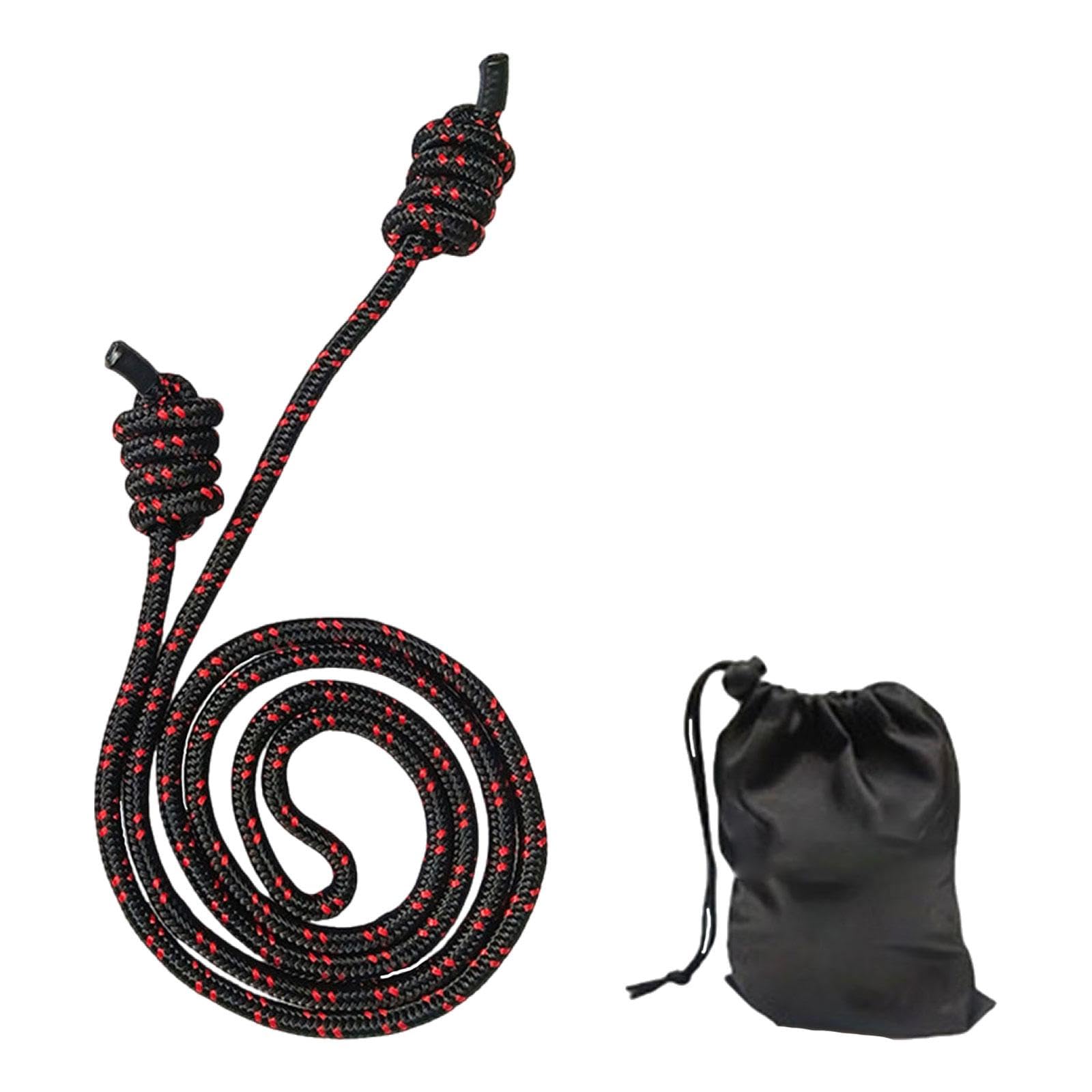 MERISHOPP Flow Rope Training Portable Sports Exercise Fitness Equipment Home Gym Woven Black and Red-image-18
