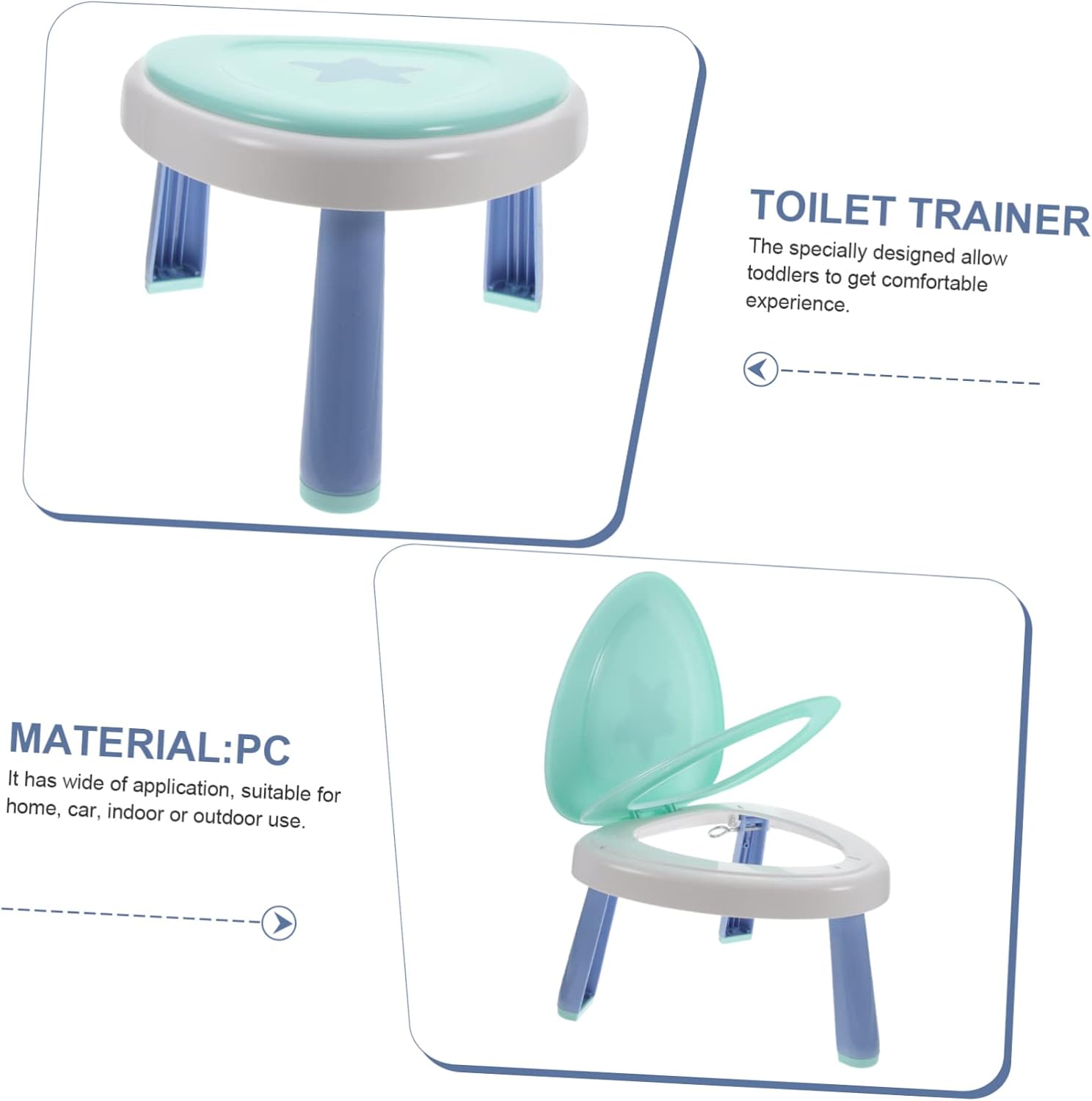 Abaodam Portable Boy Girl Potty Foldable Travel Toilet Seat for Boy Girl Compact Design for Outdoor Adventures and Family Outings Pad