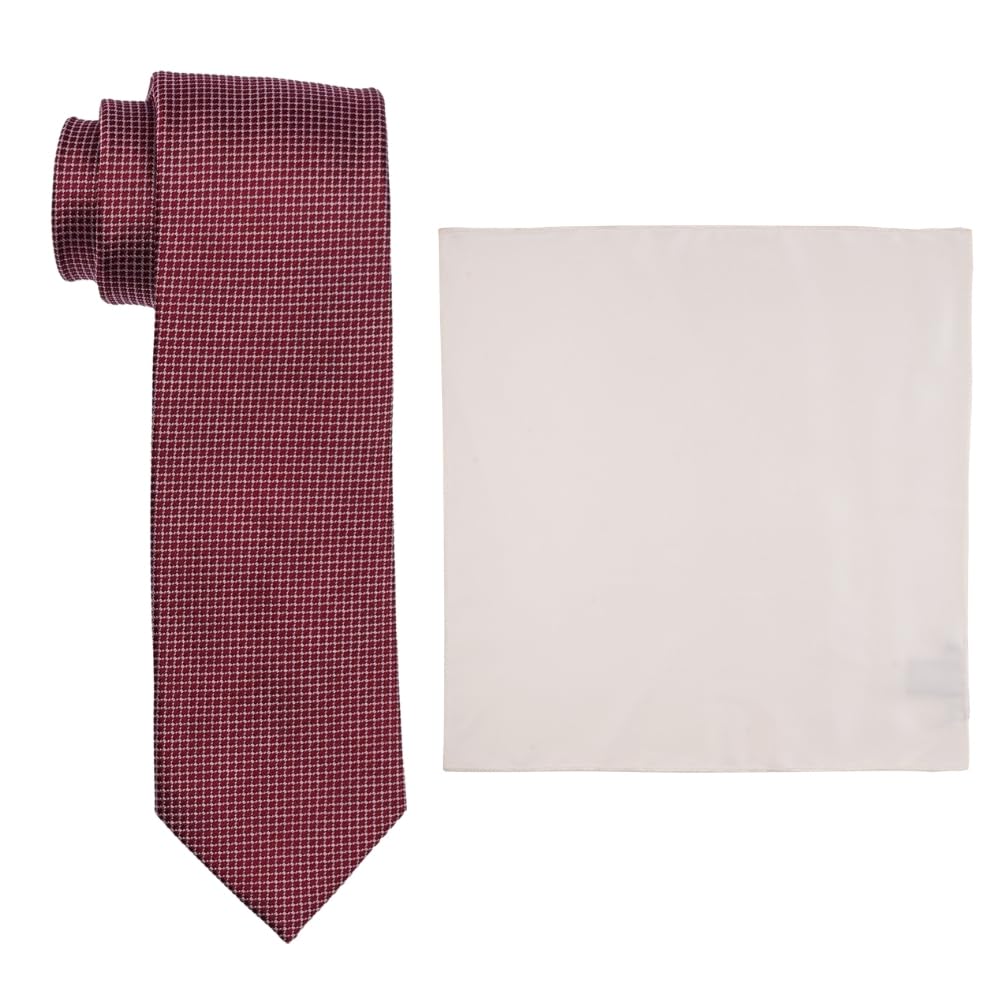 the tie hub Silk Necktie & Pocket Square Gift Set for Men | Geometric Formal Wear-picture-22