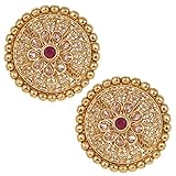 Bodha Traditional Indian 18K Gold Plated Pure Copper Kundan, LCT, Pearls and CZ studded Traditonal E