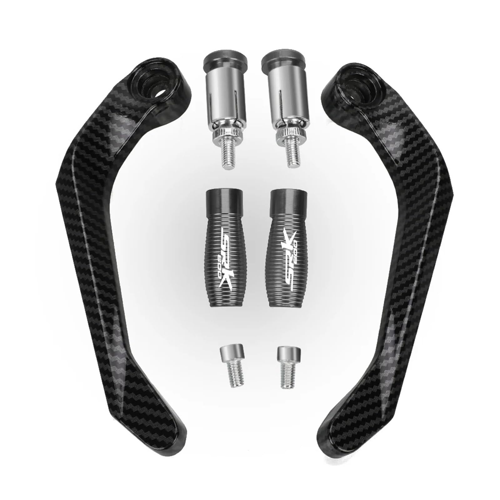 Doyubvcw Grey Motorcycle Lever Guards Handgrip For Qjmotor Qjsrk600 Srk600 Srk 600 All Years Motorcycle Levers Guard Brake Clutch Handlebar Grips End Protector
