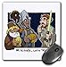 Price comparison product image 3dRose mp_3374_1 8 x 8-Inch Tim Ellis Cartoon About Christmas Magi and Starwars Jedi Mouse Pad