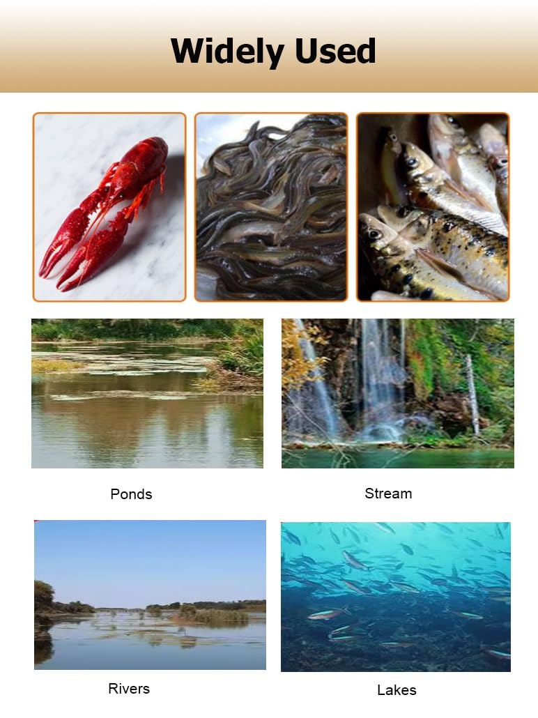 2 trampas de Cebo for camarones y cangrejos de 7,9 a 52,5 pies de Largo, trampas for Peces, Red de Pesca, Captura automáticamente más Peces fácilmente