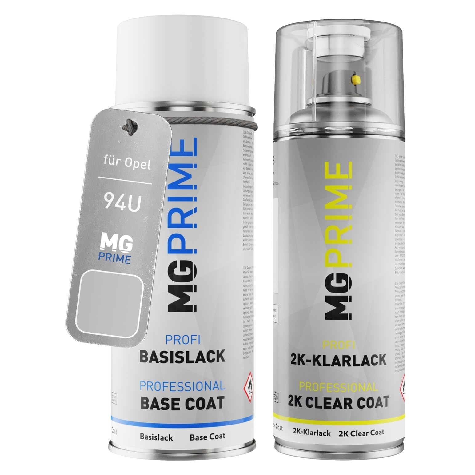 Mg Prime Mirage Mica Car Paint 2K Spray Can Set For Opel 94U / 33E/94L/151 Base Coat 2K Clear Coat Spray Can