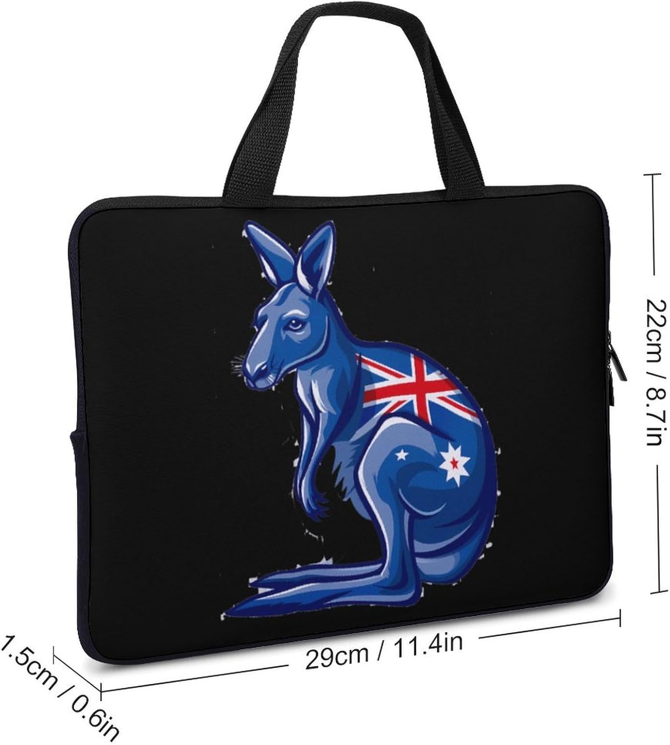 Kangarooes Australian Flag Laptop Bag Print Computer Sleeve Case Protector Briefcase Totes for Women Men