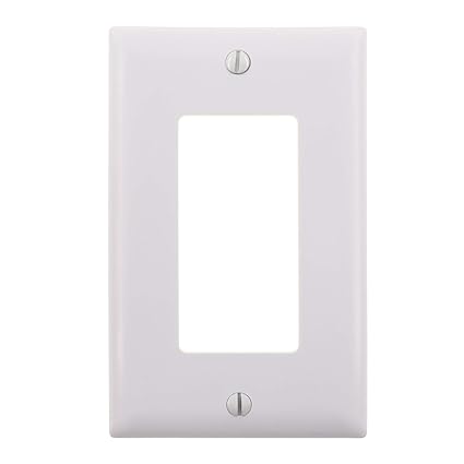 TP26WCP TradeMaster One-Gang One-Decorator Wall Plate, White (10 Pack)
