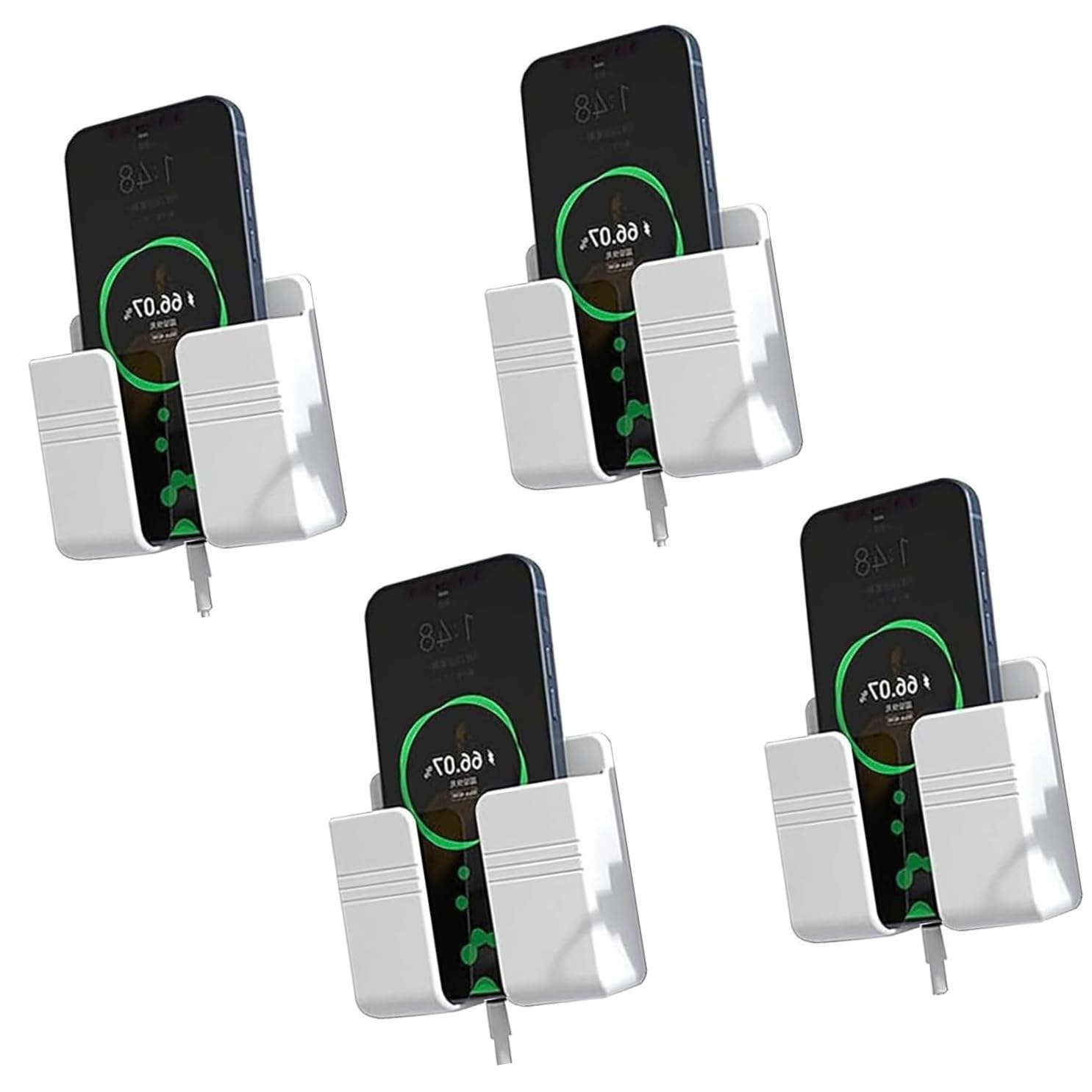 Wall Mounted Mobile Holder Storage Case for Remote, Wall Mounted Mobile Stand/Multi Purpose Stand with Hole for Phone Charging-image-15
