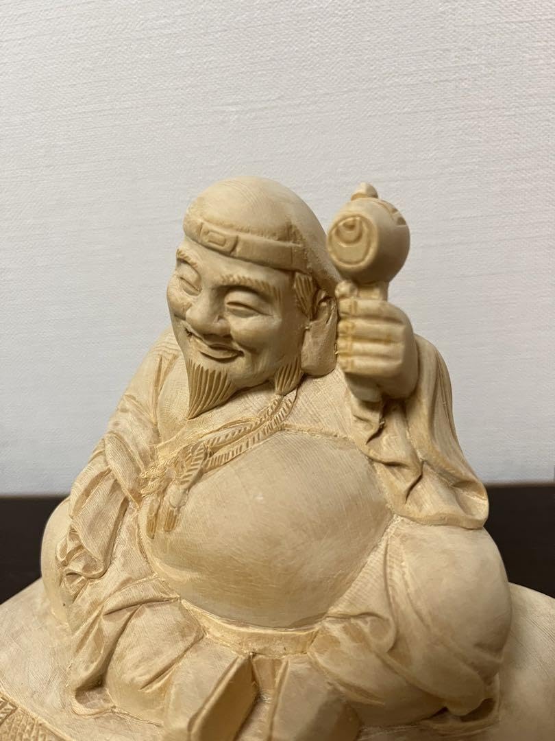 Amazon.co.jp: 大黒天様 木彫 商売繁盛 仏像 : ホーム＆キッチン