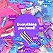 Original Stationery Unicorn Slime Kit Supplies Stuff for Girls Making Slime [Everything in One Box] Kids Can Make Unicorn, Glitter, Fluffy Cloud, Floam Putty, Pink