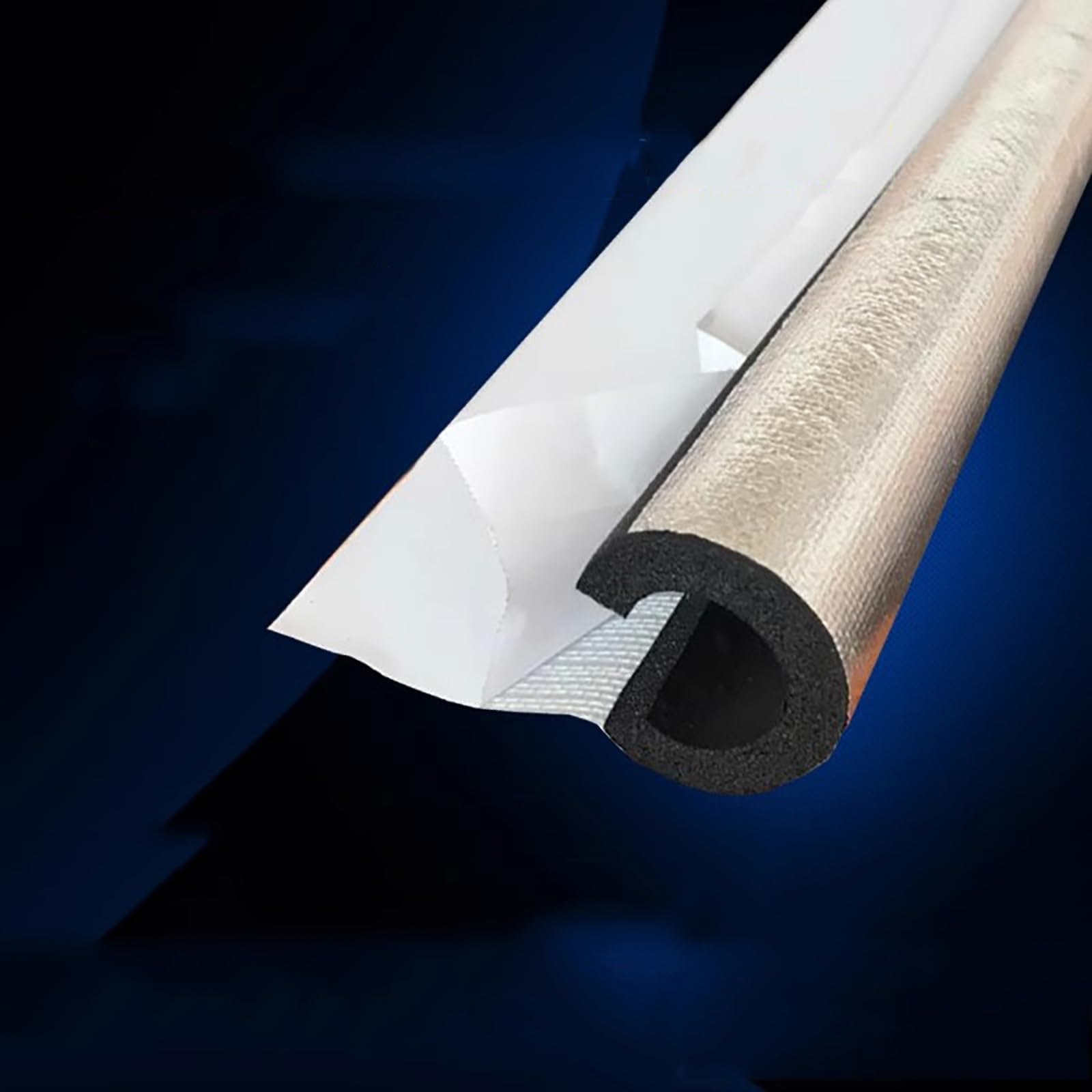 Pipe Insulation, pipe Sleeve Insulation Cotton, Self-adhesive pipe Wrapped foam pipe, Suitable for Air Conditioner Outdoor pipe, solar Water Heater Pipe(10 * 16mm/0.4 * 0.6in)