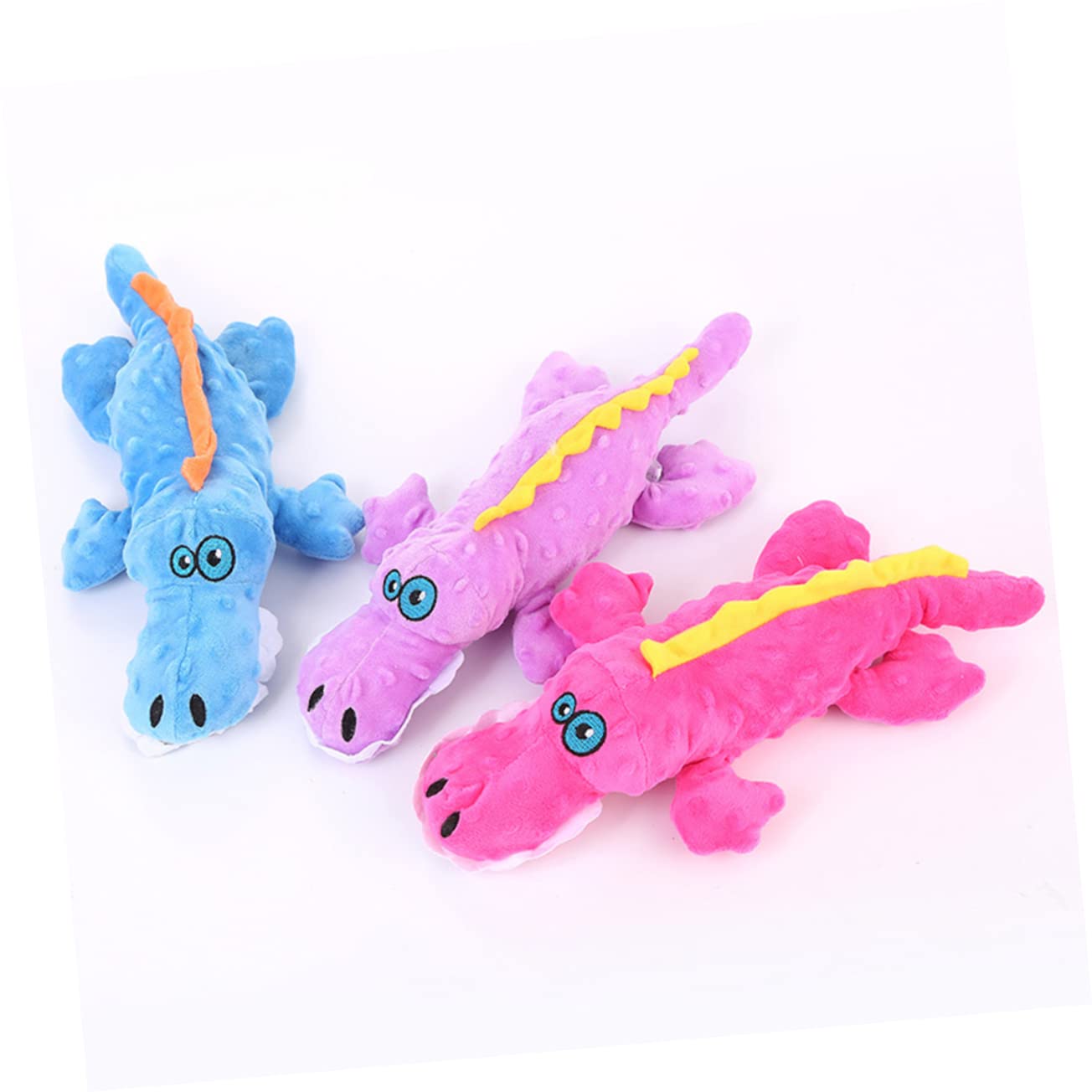 Mipcase 3pezzi Giocattolo Masticabile Per Cani Peluche Indistruttibile Coccodrillo Per Educazione e Divertimento Per Comportamenti Distruttivi e Noia Accessorio Per Animali Domestici
