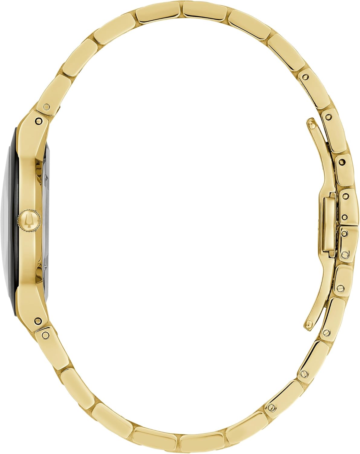 Bulova Ladies' Modern Millenia Gold Stainless Steel 2-Hand Quartz Watch, Blacl Dial Style: 97L175 - Image 2