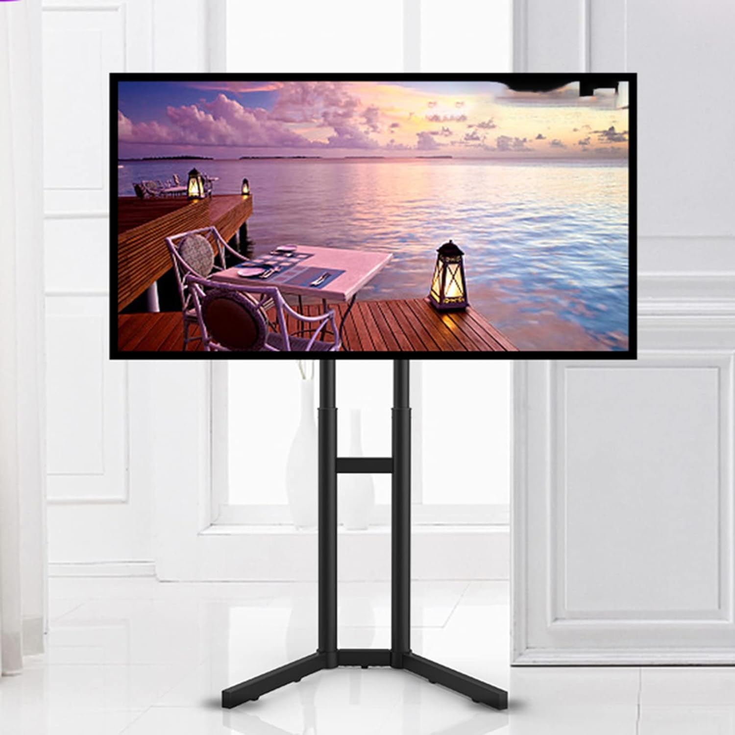 Amazon | フロアテレビスタンド 32~65インチの画面用、高さ調節可能な