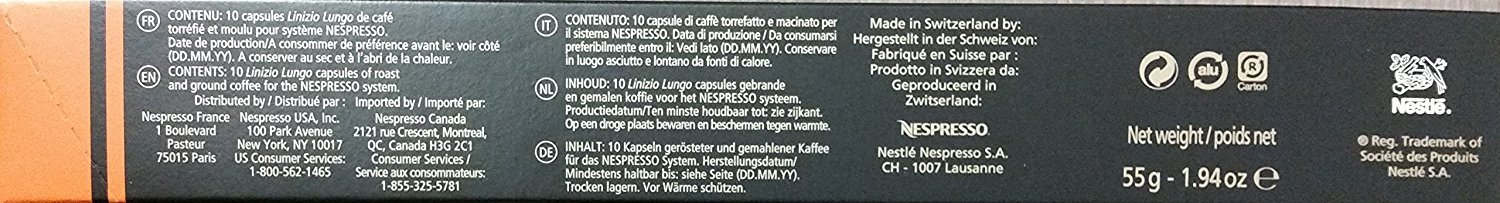 50 Nespresso Coffee Capsules Lungos and Ristretto Mix