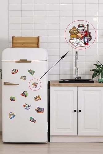 Miniatura 4 de Las Vegas Nevada USA - Imán de nevera con imán de madera para recuerdos, colección creativa, hecha a mano, para viajes, oficina, regalos de paisaje,