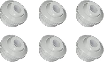 MAKHOON 3/4" Directional Flow Eyeball Inlet Jet for Compatible with Hayward SP1419D with 1-1/2" MIP Threa White Opening Hydrostream Return Jet Replacement Part6 Pack