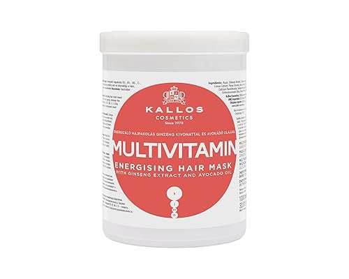 Kallos Mascarilla capilar multivitamínica, blanca, 33.8 fl oz