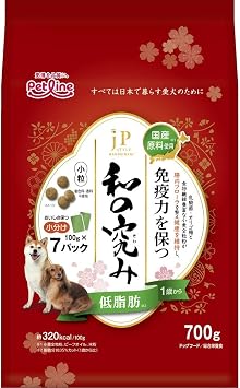 Bulk Purchase Pet Line JP Style Japanese Expertise Small Granules Low Fat, 1 Year Old, 24.7 oz 700 g 3.5 oz 100 g x 7 Dog Food 4 x 4