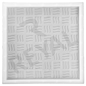 Reyal White Plastic Chequered Mould Waves Paver Block Mould (Size : 12