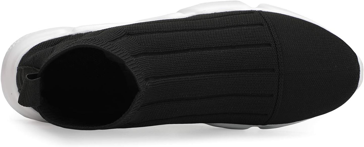 Santiro Mens High Top Sneakers Gym Breathable Tennis Running Walking Slip On Shoes - Image 7