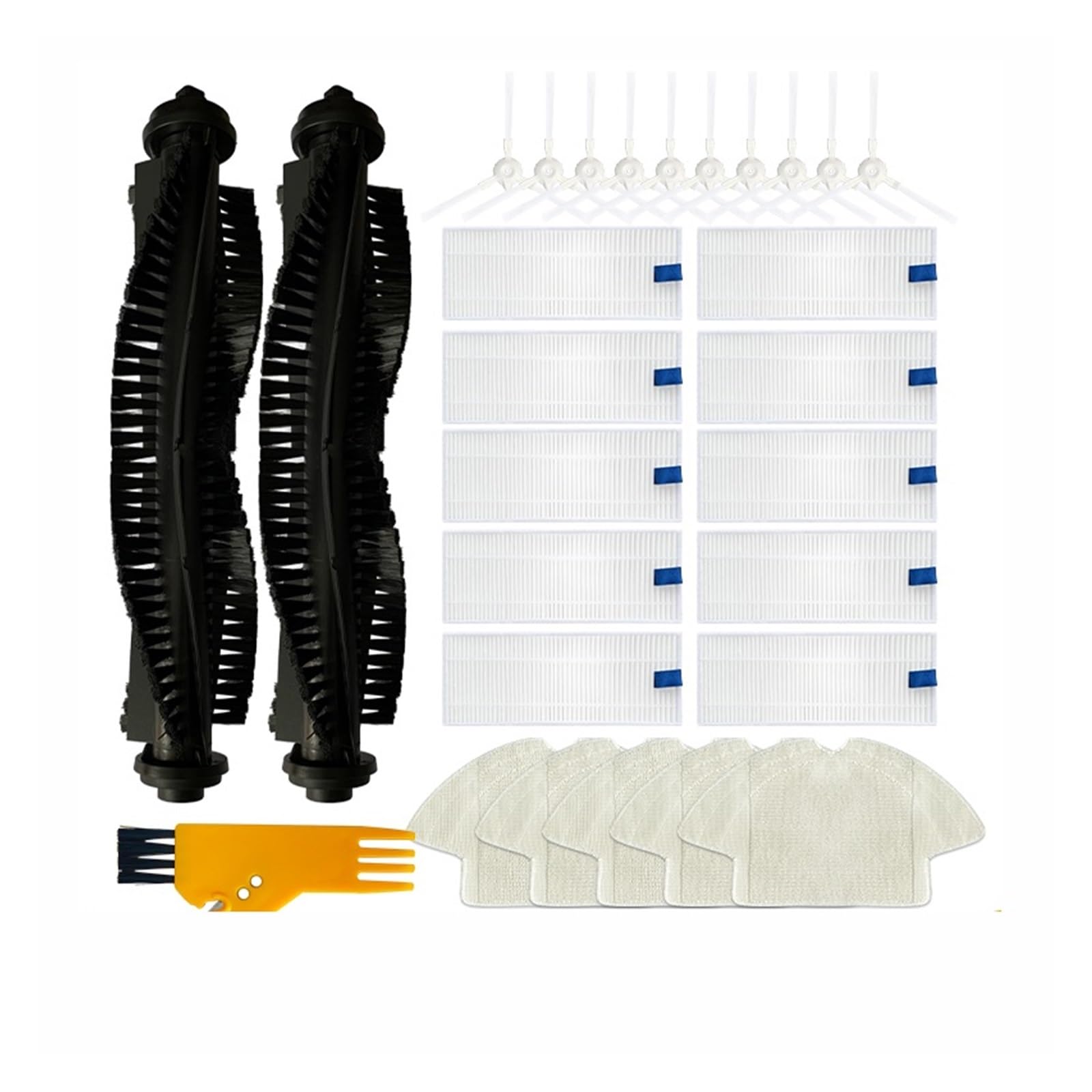 Filtro de Cepillo Lateral Principal Trapo Hepa Mop Compatible con Wonders Dynaking R7 원더스리빙 원더스 다이나킹 R7 repuestos de aspiradora robótica Accesorios(Set 6)