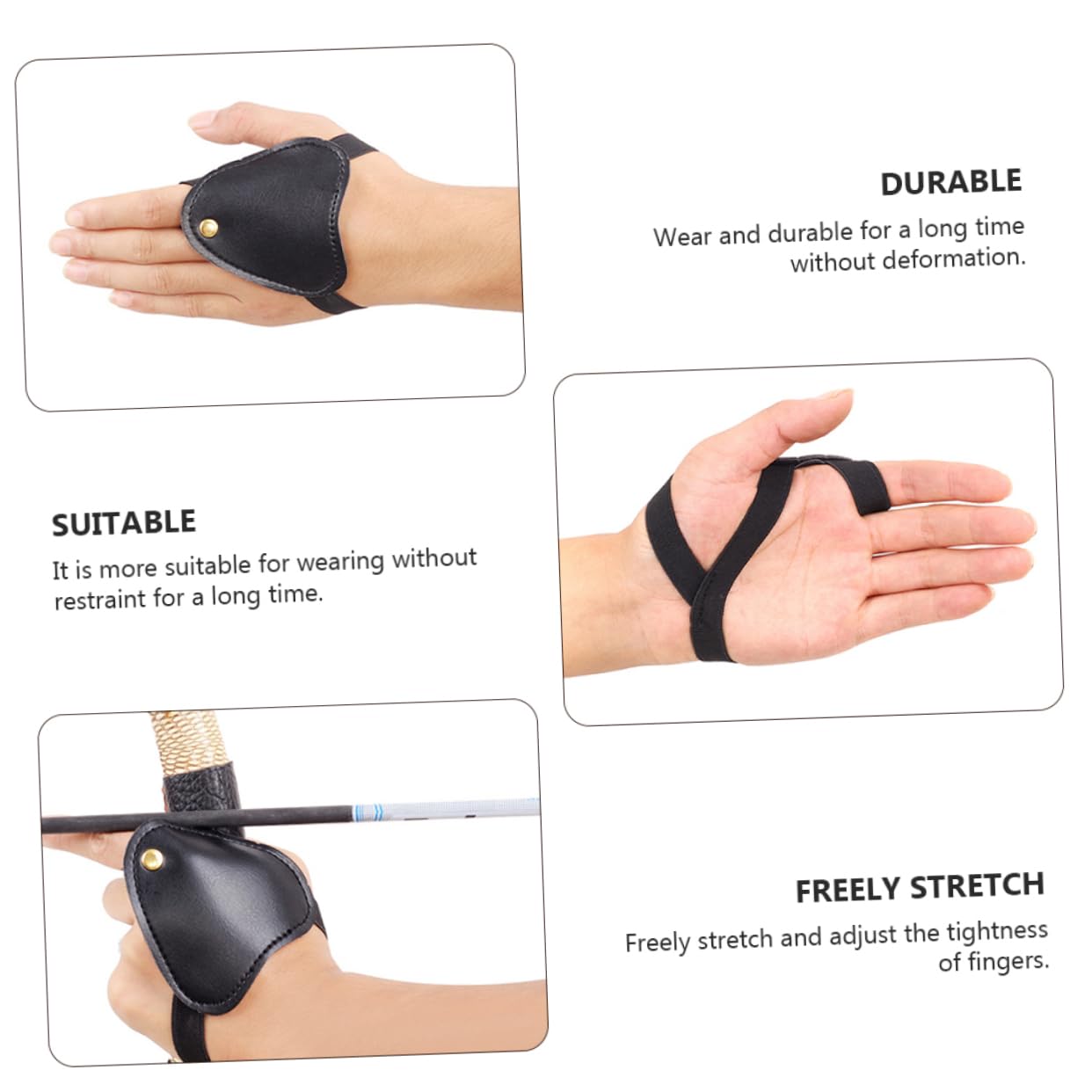 LIOOBO Archery Protective Gear 1pc Bow Arrow Accessory Finger Glove Easy Install Comfortable