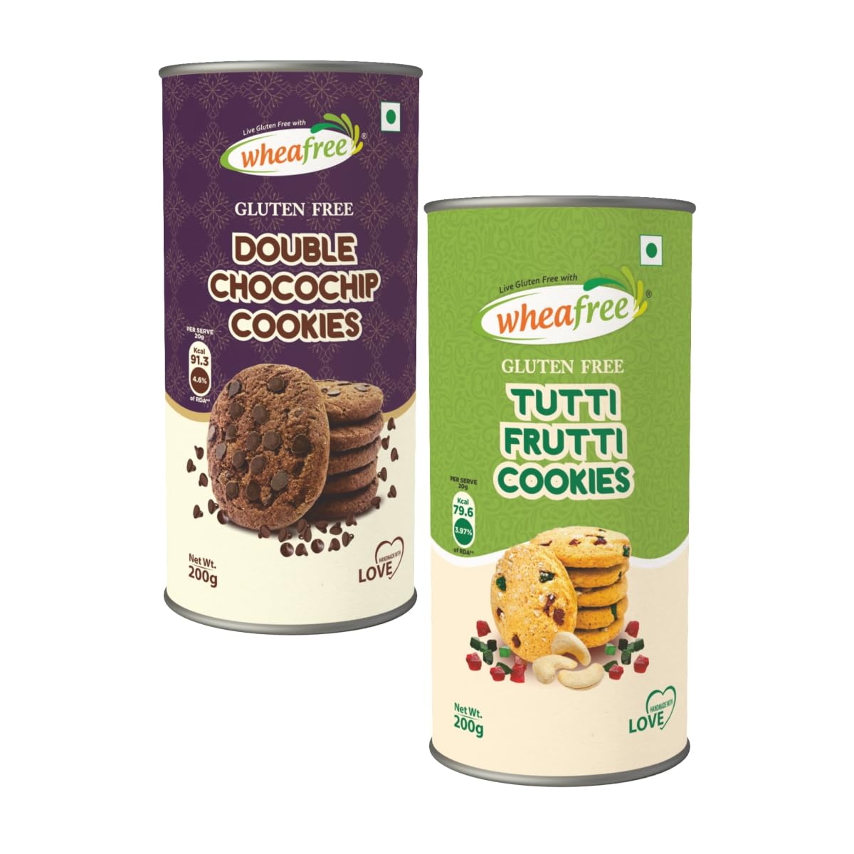 Wheafree Gluten Free Cookies Combo Tutti Frutti + Double ChocoChip Cookies (200g Each) | Tasty, Crunchy and Flavourful Biscuits | Best Teatime Snacks, Healthy and Nutritious (B08WCDZ7MR) Amazon Price History, Amazon Price Tracker