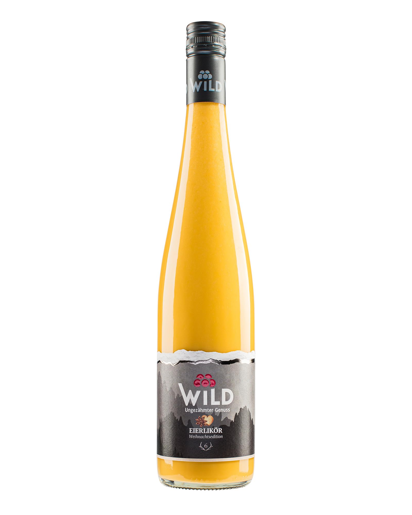 Brennerei Wild, Eierlikör Weihnachten, Fluffig-Cremig mit Weihnachtsgewürzen, 17% Vol., Hausgemachtes Rezept, Premium Qualität, Made in Germany