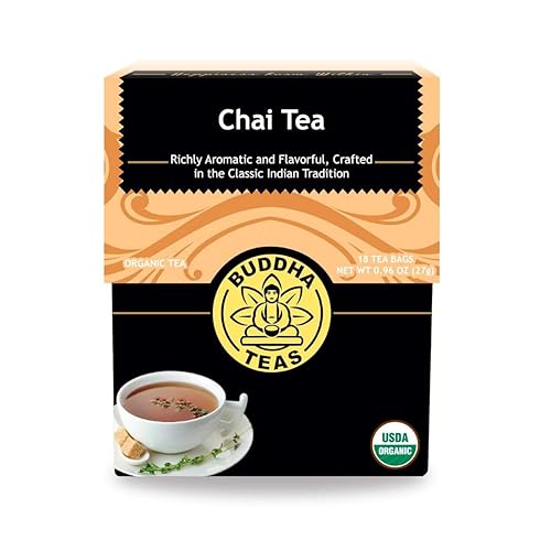 Buddha Teas - Té Chai orgánico - Delicadamente especiado y cálido - Para la salud y el bienestar - Con antioxidantes y minerales - Ingredientes