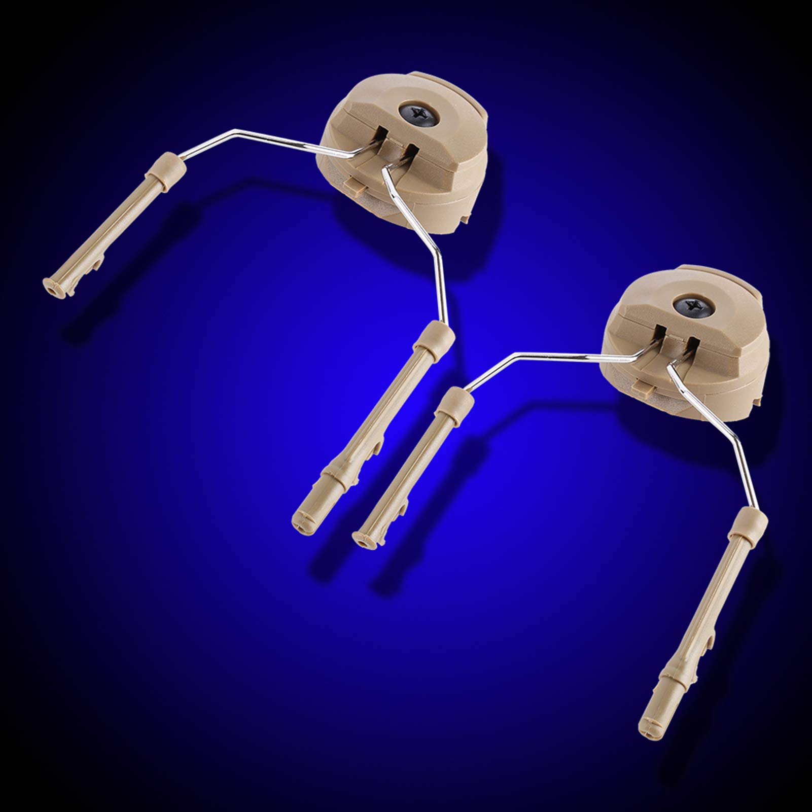 Casco Adaptador Acero Arco del Carril plástico Suspensión Soporte for Peltor Comtac Tan