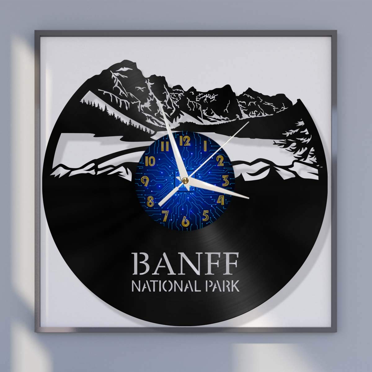 Horloge Murale Disque Vinyle Banff : Décoration Zen et Silencieuse pour Cuisine et Salon