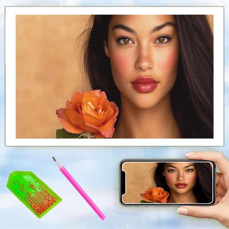 Diamond painting personalizado 5D para decorar tu casa con tus fotos favoritas de 40x60cm