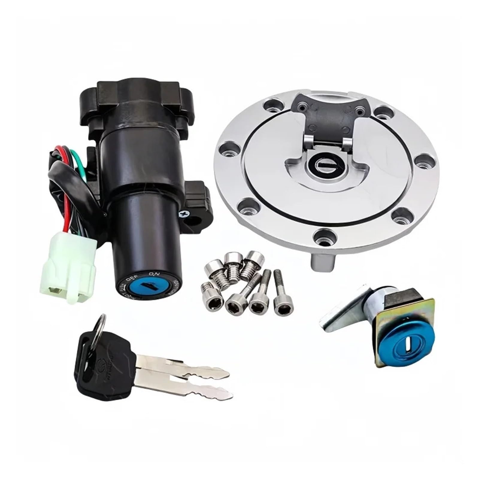 Juego De Llave Bloqueo Interruptor Encendido Y Tapa Combustible Para Compatible con Honda CB400 CB 400 1993-1998 Llave de bloqueo de asiento y tapa de combustible