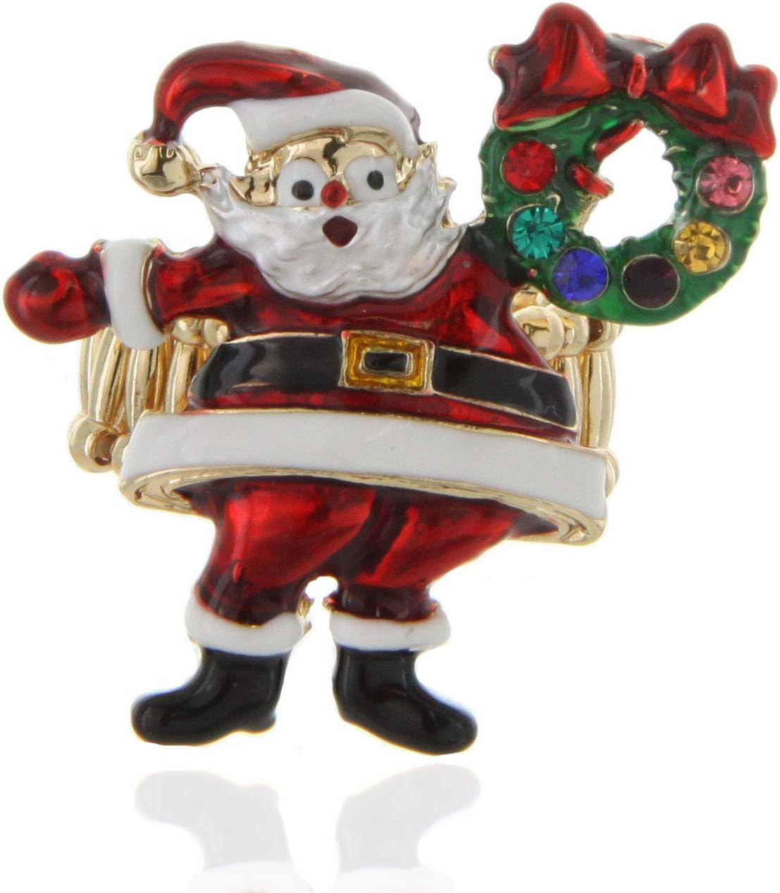 Amazon.com: SP Sophia Collection Santa Claus with Christmas Wreath ...