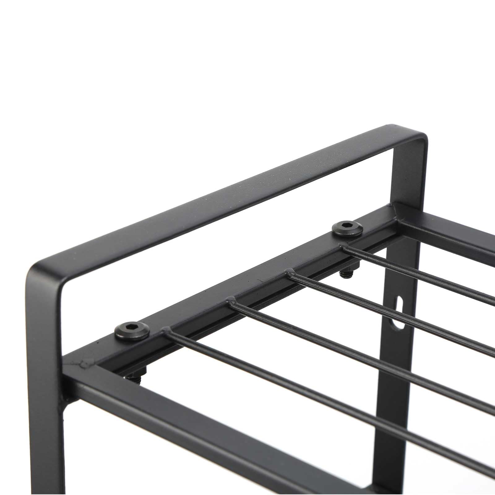 Organizador de herramientas de montaje en pared, estantería de herramientas de 4 niveles para destornillador inalámbrico, soporte para herramientas para garaje y taller, de hierro resistente