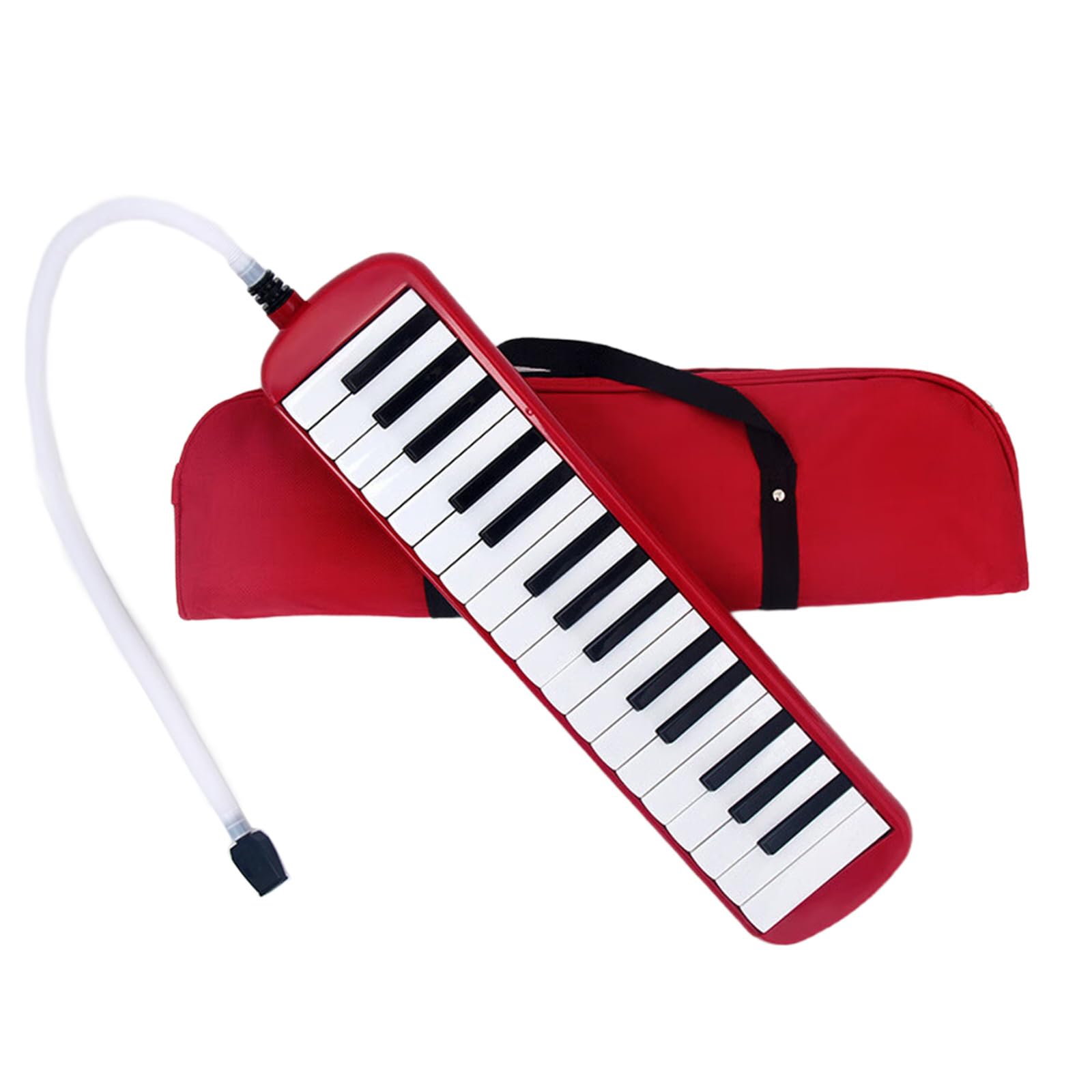 Air Piano Keyboard Sopran Melodica mit langem Rohr, kurzen Mundstücken & Tragetasche, 32 Tasten Melodica Instrument