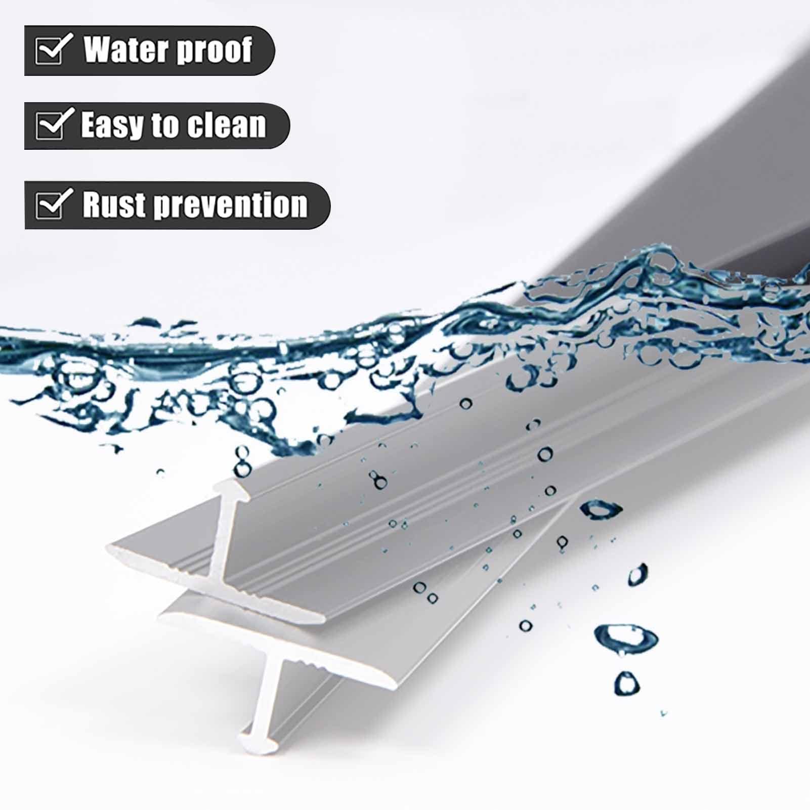 Bande de transition de sol en aluminium durable – Seuil de moulage en T for revêtement de sol en vinyle et stratifié – 270 cm de longueur, 25 mm de largeur(Silver)