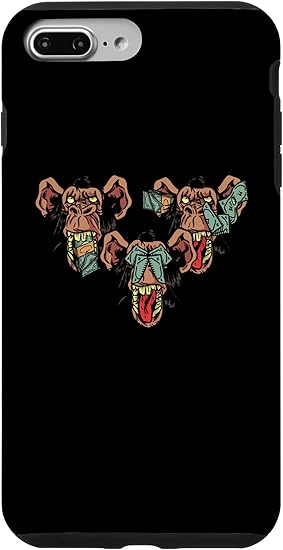 Amazon Iphone 7 Plus 8 Plus See Speak Hear No Evil Japan Monkeysゴリラ絵文字お金 スマホケース 家電 カメラ オンライン通販