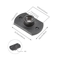 Vista 4 de Create idea Tuercas de soldadura M6 Tab Base UNC Máquina de acero al carbono Tornillo en forma de T 2 Proyección para muebles Vehículos Caster