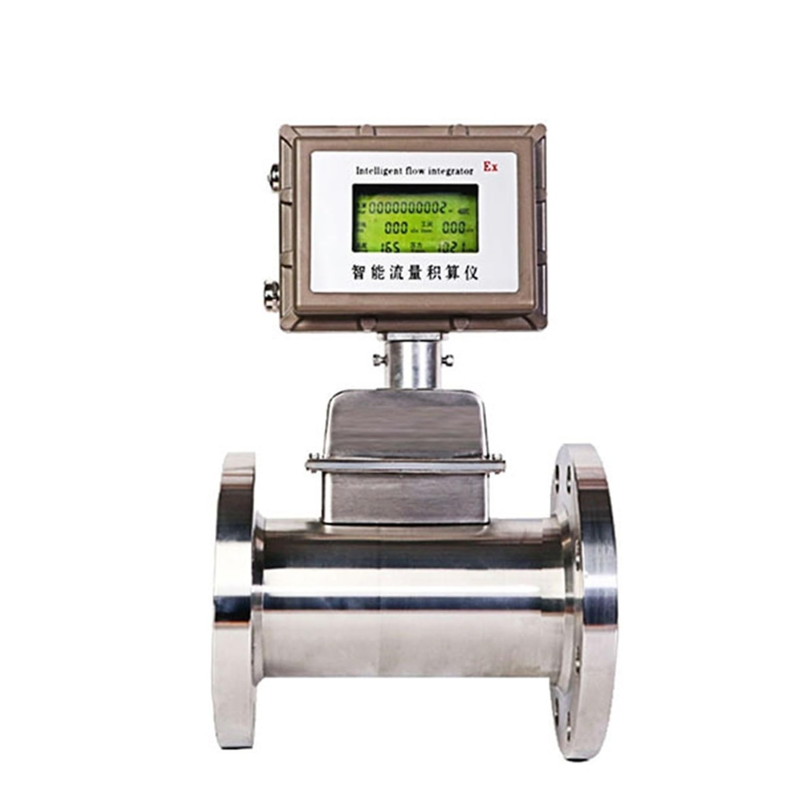 Caudalímetro de turbina de gas inteligente con pantalla LCD, caudalímetro de gas natural licuado de acero inoxidable Garantizar la estabilidad(DN65)