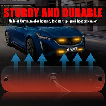 6LED Car Truck Emergency Beacon Warning Hazard Flash Strobe Light Amber/Amber 4-pack