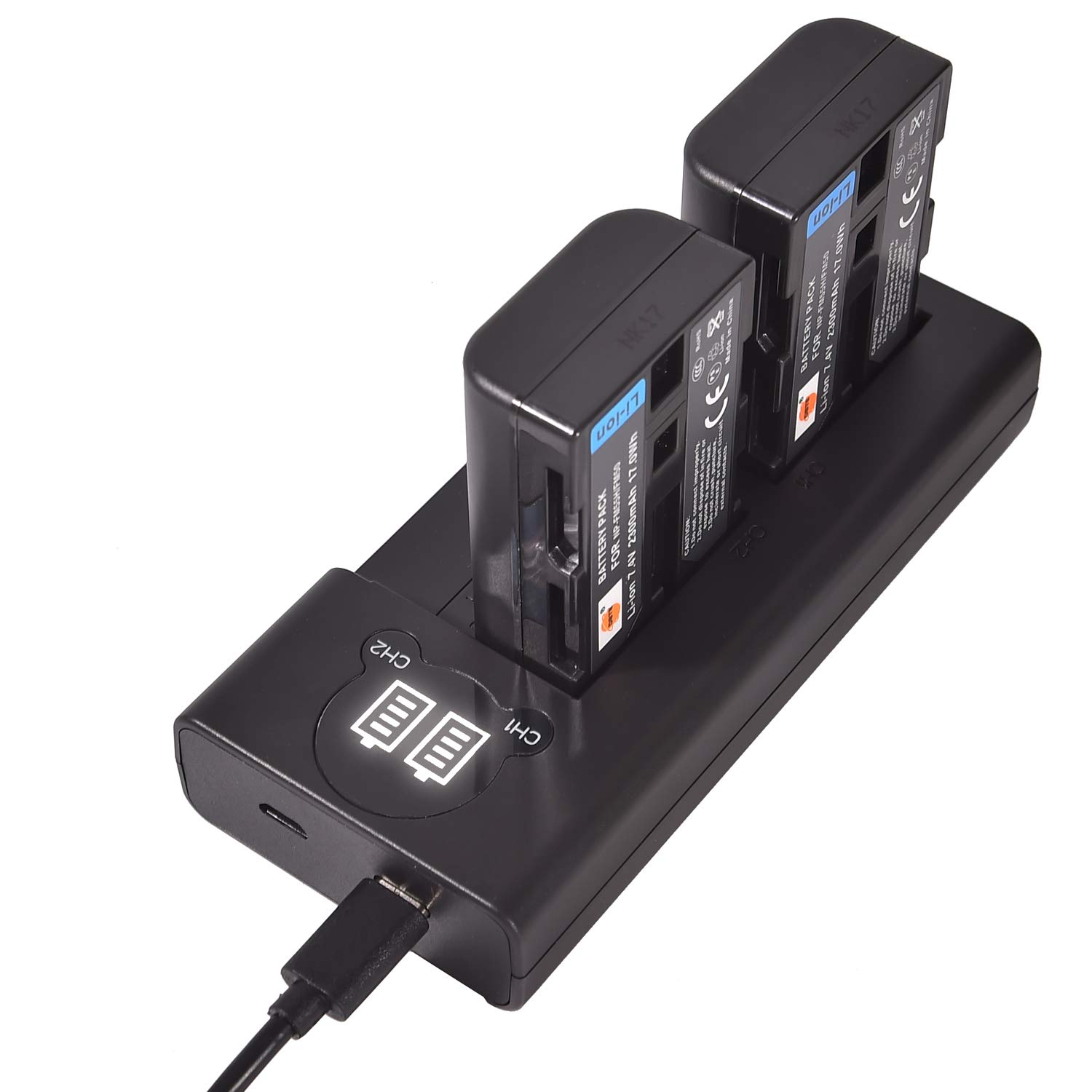 Kit 2 Batterie NP-FM50 2400mAh + Caricatore USB Portatile Per Sony – Ricarica Ovunque!